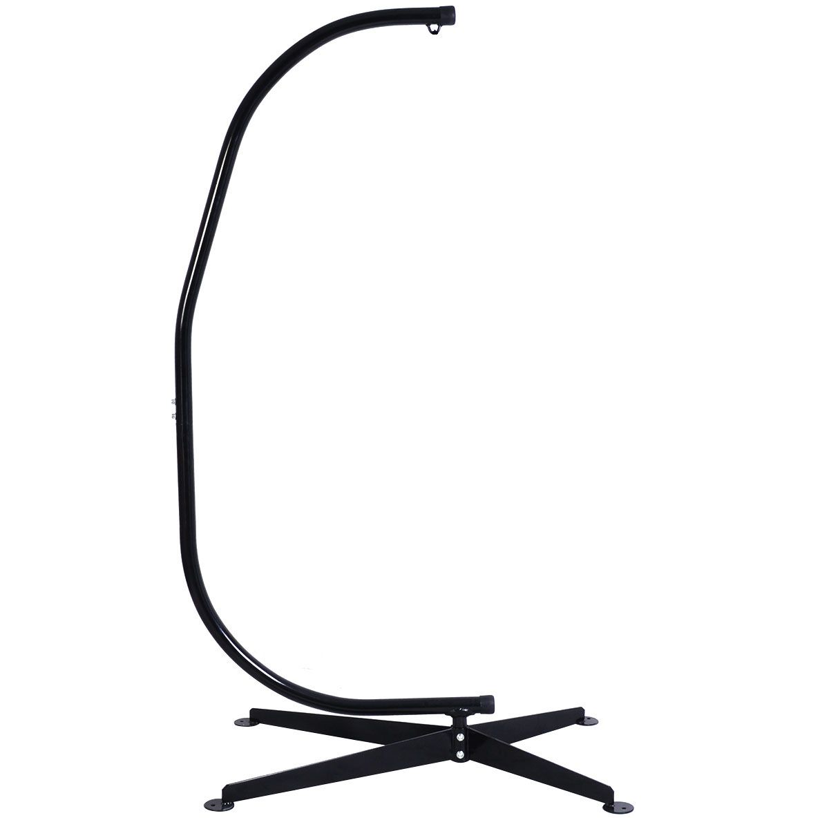 Support de hamac ou pour chaise suspendue Capacité 150 KG,en Fer de Haute Qualité,Moderne et stable,112x79x205,Noir -