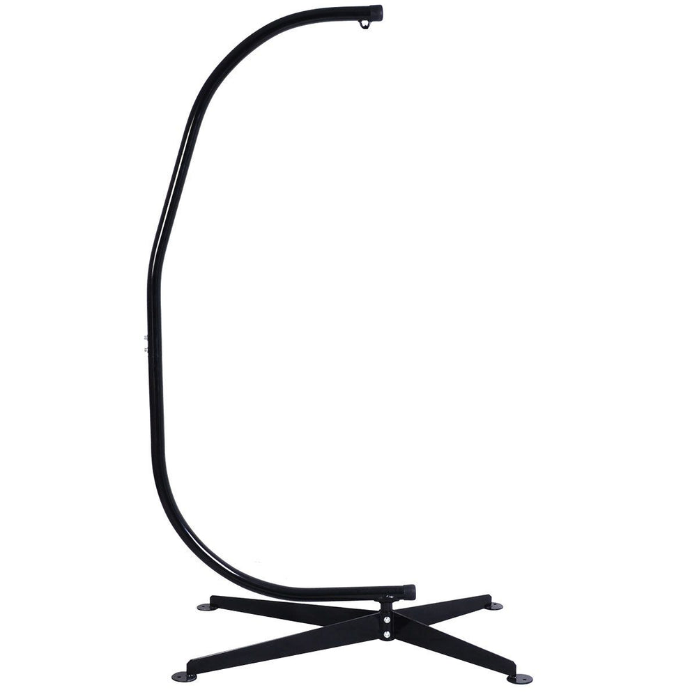 Support de hamac ou pour chaise suspendue Capacité 150 KG,en Fer de Haute Qualité,Moderne et stable,112x79x205,Noir -