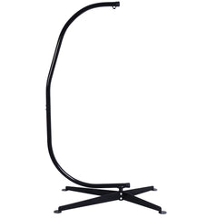 Support de hamac ou pour chaise suspendue Capacité 150 KG,en Fer de Haute Qualité,Moderne et stable,112x79x205,Noir -