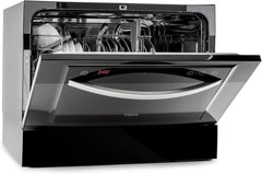 Mini Lave Vaisselle de Table de 8 Couvert,Silencieux,6 Programmes de Lavage,Portable,Facile à Installer pour la Maison et Bureau -