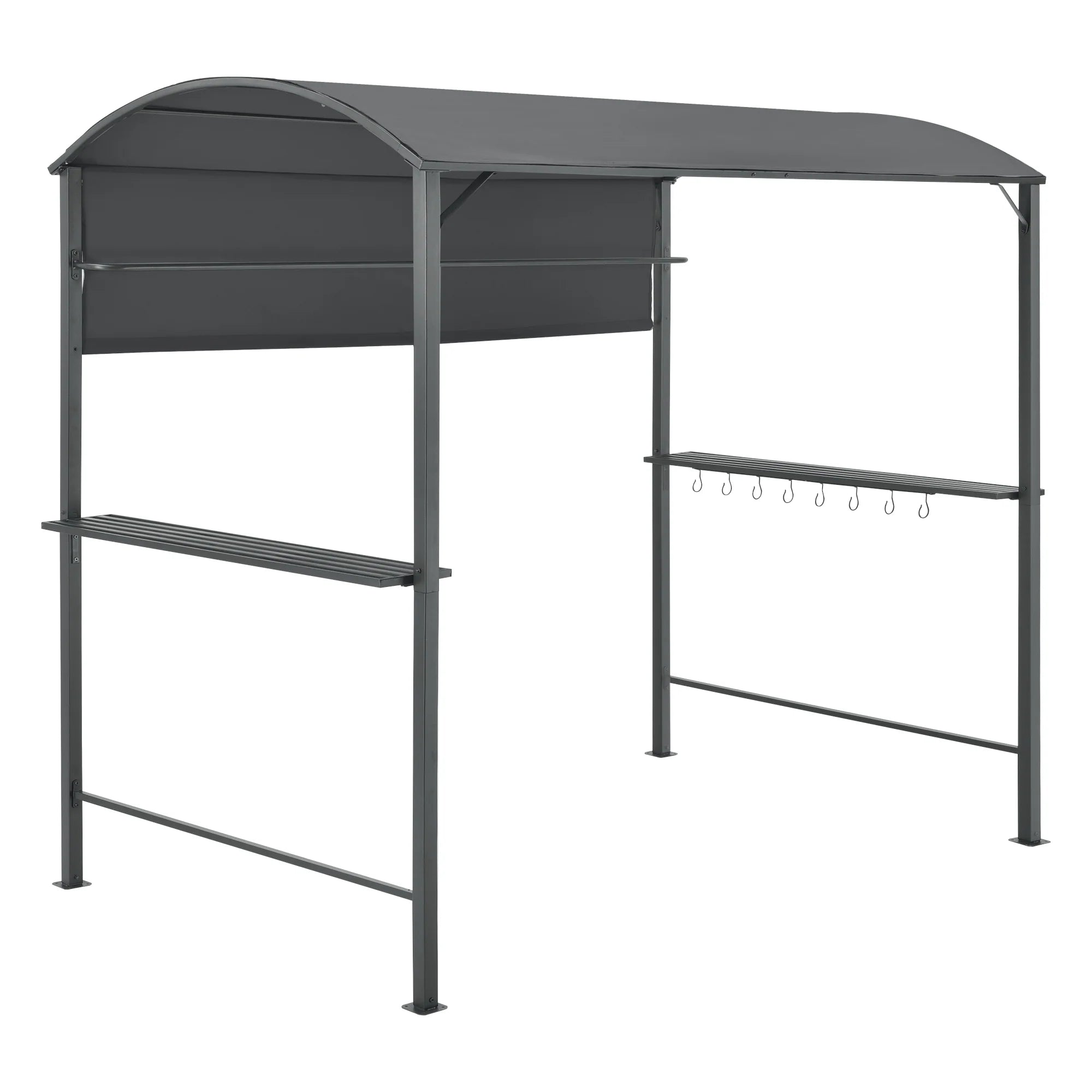 Tonnelle pavillon de barbecue 215 x 220 x 140 cm anthracite gris foncé 03_0008739 -