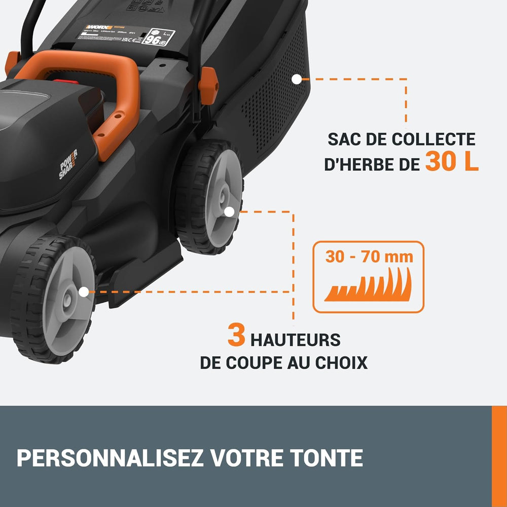 Pack Pro+ Tondeuse à Gazon 40V 460m² + Coupe-Bordures 20V + 2 Batteries 4Ah et 1 Batterie 2Ah + Chargeur Double et Chargeur Simple (Idéal pour l'Entretien du Jardin)