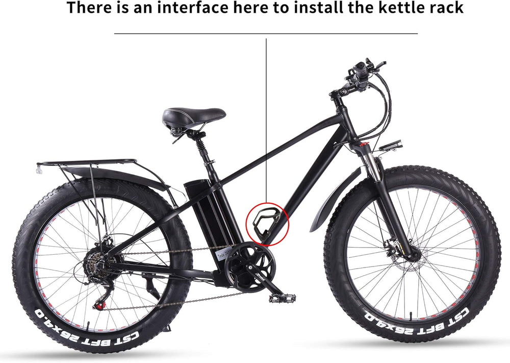 ride66 Vélo électrique VTT pour Homme Adulte,26 Pouces 21Ah Batterie au Lithium Shimano 7 Vitesses,Vélo Homme Fat Bike Noir XL -