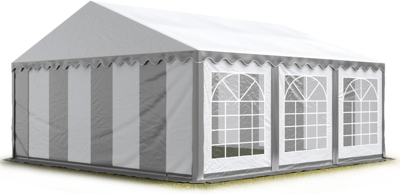 TOOLPORT 3x6 m Tente de réception/Barnum Gris-Blanc Toile de Haute qualité PVC 700 N