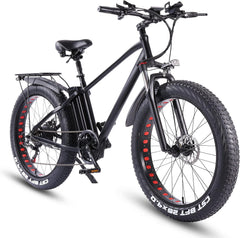ride66 Vélo électrique VTT pour Homme Adulte,26 Pouces 21Ah Batterie au Lithium Shimano 7 Vitesses,Vélo Homme Fat Bike Noir XL -