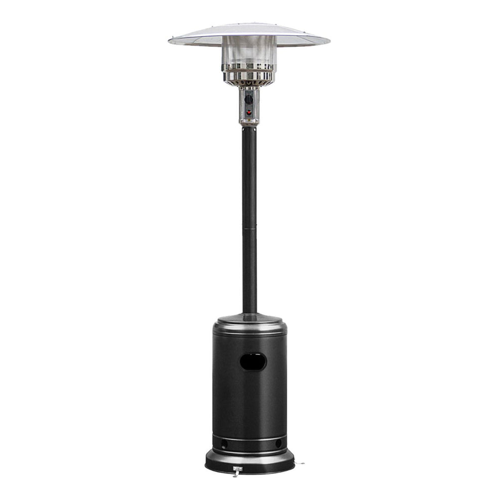 Parasol Chauffage Extrieur  Gaz 13KW Rflecteur 82cm avec Dispositif de Anti-basculement Tube 2 Roues Fluide 220cm Noir -