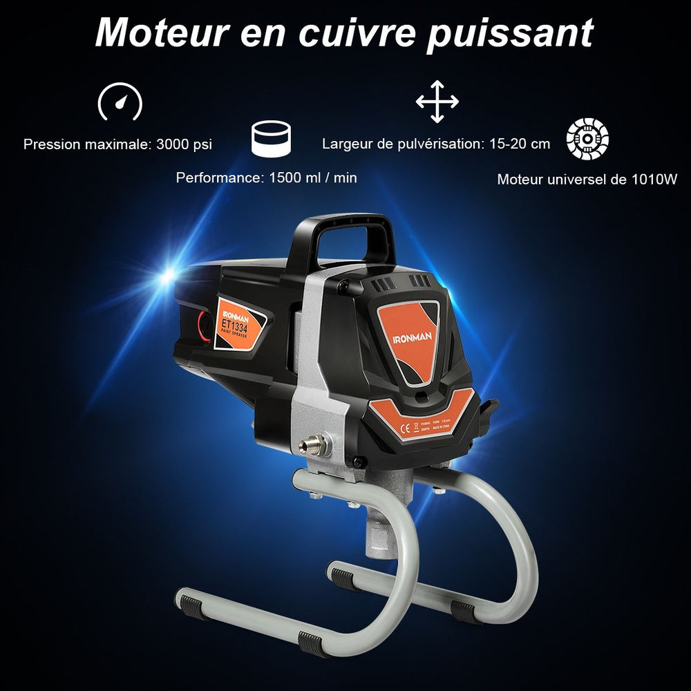 Systeme de Pulverisation de Peinture  Haute Pression 3000PSI Fonctionnement en Courant fort 1,5 L/min -