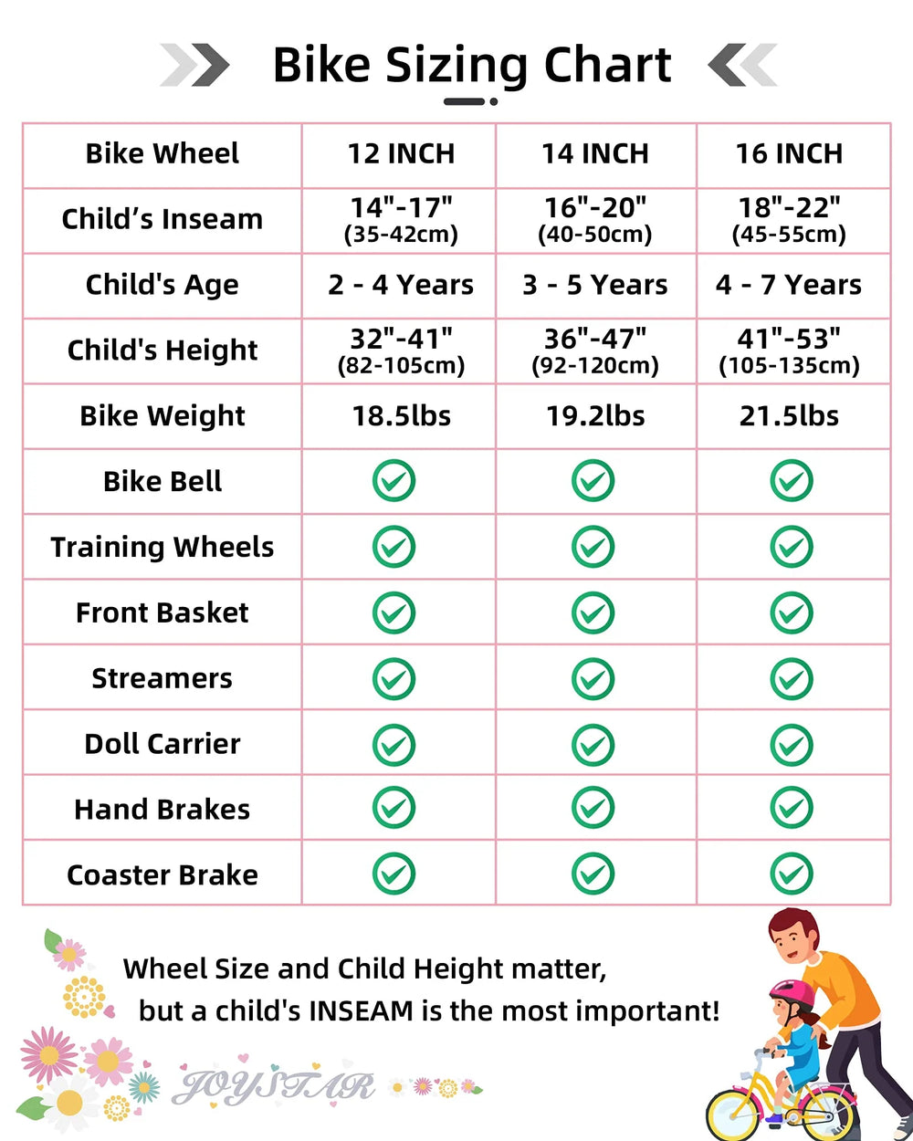 Bicicletta per bambini Little Daisy 14 pollici per ragazze -