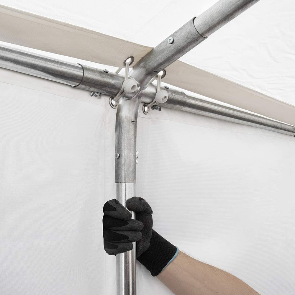 TOOLPORT Tente de Stockage 4x8 m abri bâche PVC 700 N imperméable Gris