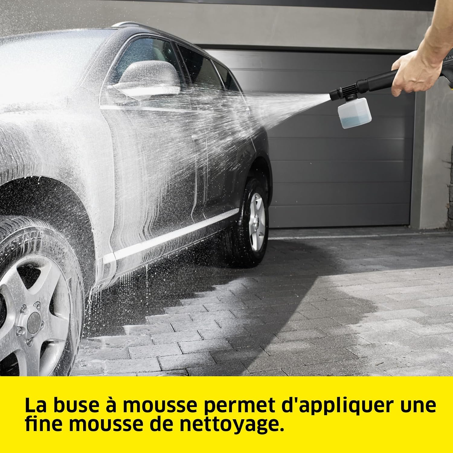 Kärcher Nettoyeur Haute Pression K 4 FJ Home, Pression max. 130 bar, Débit : 420 l/h, Surface : 30 m²/h, Filtre à Eau, Poids : 5,7 kg, Pistolet HP, Rotabuse, Lance Vario Power, Buse à Mousse, Home Kit