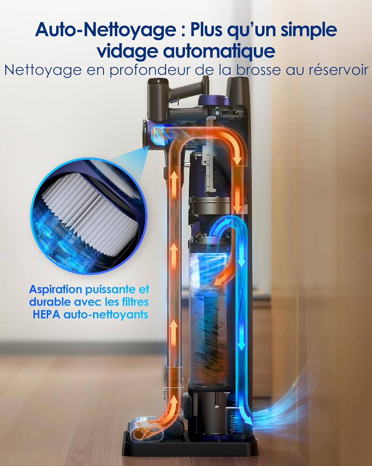 Tineco Pure One Station Pet Aspirateur Balai sans Fil avec Auto-Nettoyage, Brosse ZeroTangle pour Les Poils d’Animaux, Nettoyage des sols durs, Tapis, Carrelage, Toilettage des Animaux, Léger