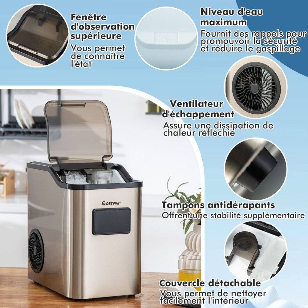 Machine  Glaons 24kg en 24h Panneau de Contr么le Tactile LED -