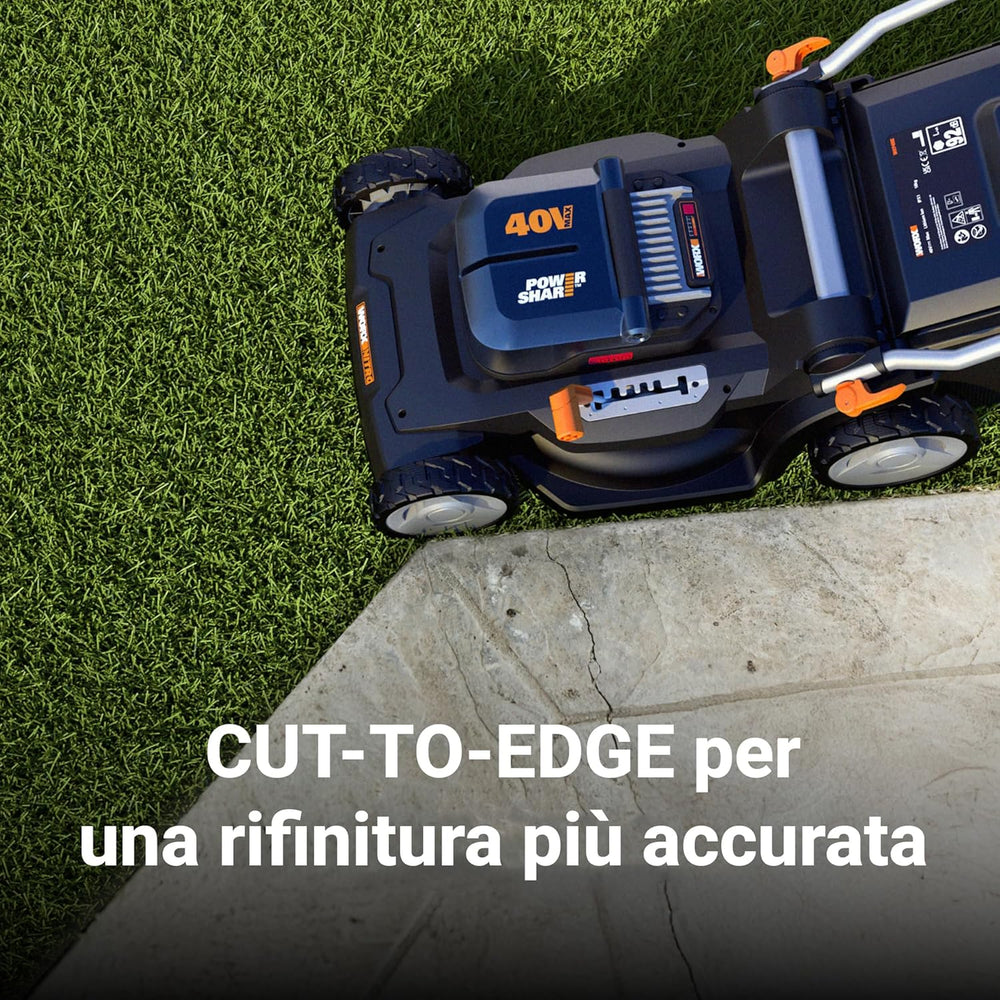 Pack Pro+ Tondeuse à Gazon 40V 460m² + Coupe-Bordures 20V + 2 Batteries 4Ah et 1 Batterie 2Ah + Chargeur Double et Chargeur Simple (Idéal pour l'Entretien du Jardin)