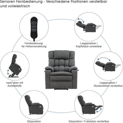 MCombo 7546 Fauteuil de Relaxation électrique avec 3 Moteurs réglables séparément