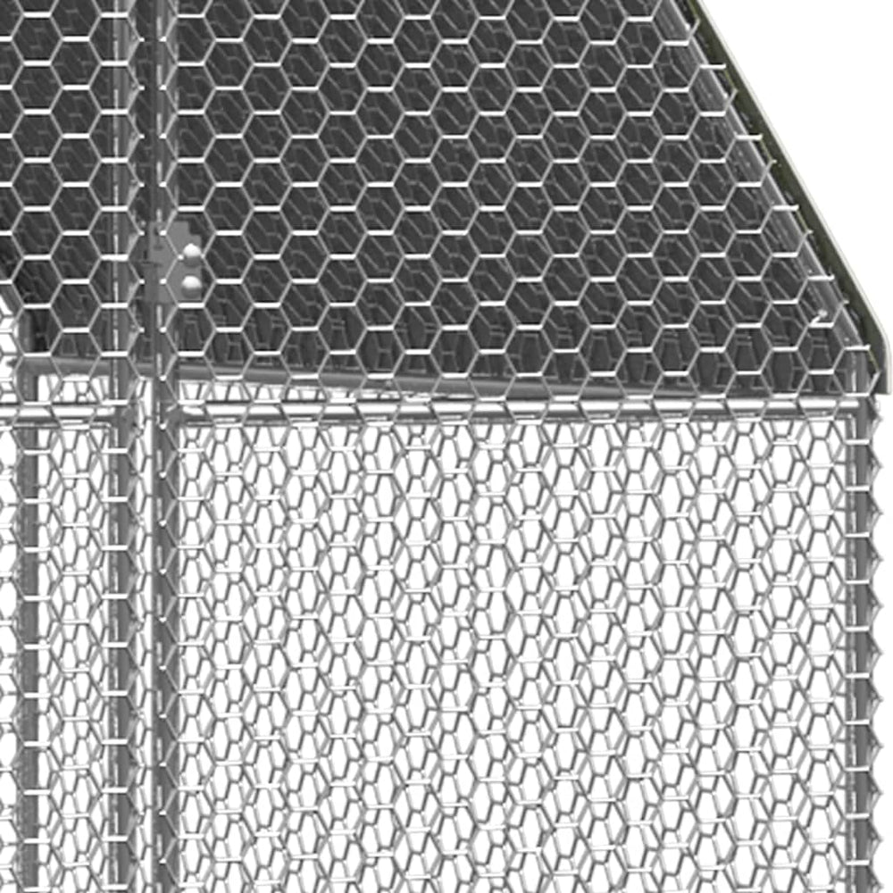 Poulailler d'extérieur 3 x 12 x 2 m acier galvanisé toit en PE 02_0001693 -