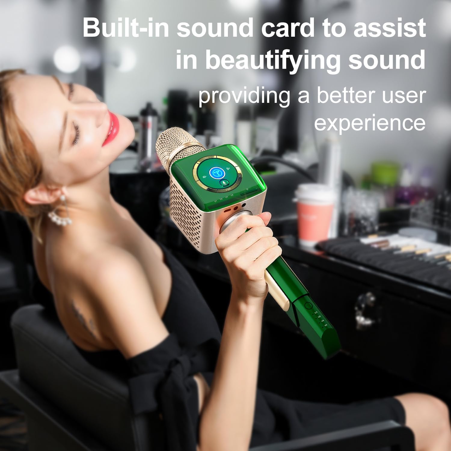 TOSING V1 Pro Professionnel 20W Machine karaoké pour Adultes/Microphone au lit,Récepteur U-Segment Lien vers Haut-Parleur Bluetooth Chanter AMP/TV/PC/Voitures/Smartphone