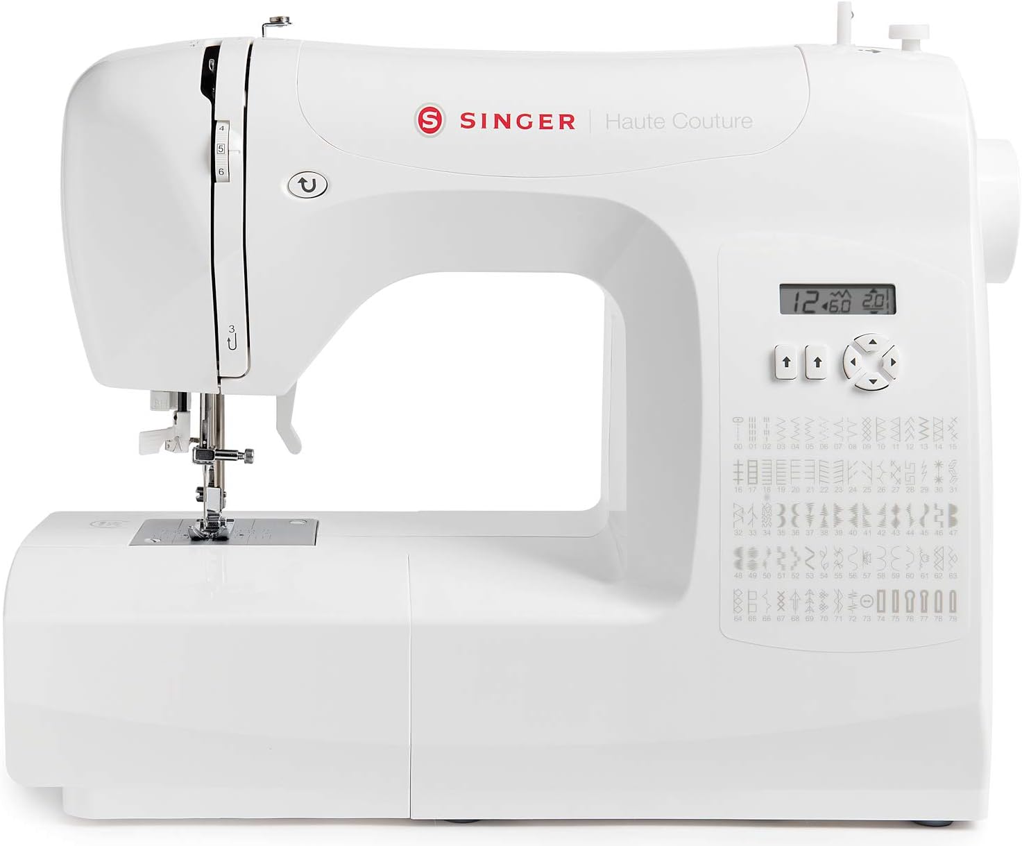 Haute Couture F527C Machine  coudre lectronique Professionnelle,80 points,utilitaires,lastiques,dcoratifs,Facile pour Dbutants Electrique Portable,Maison
