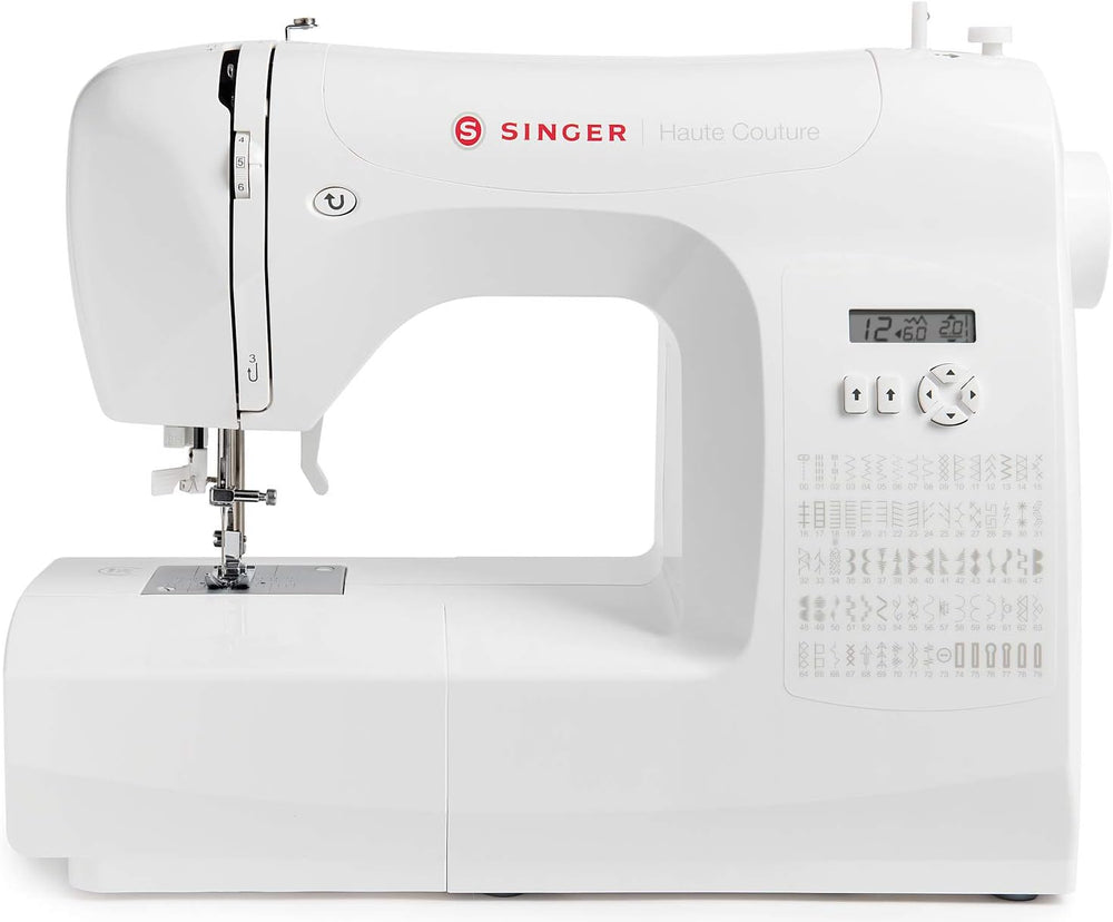 Haute Couture F527C Machine  coudre lectronique Professionnelle,80 points,utilitaires,lastiques,dcoratifs,Facile pour Dbutants Electrique Portable,Maison