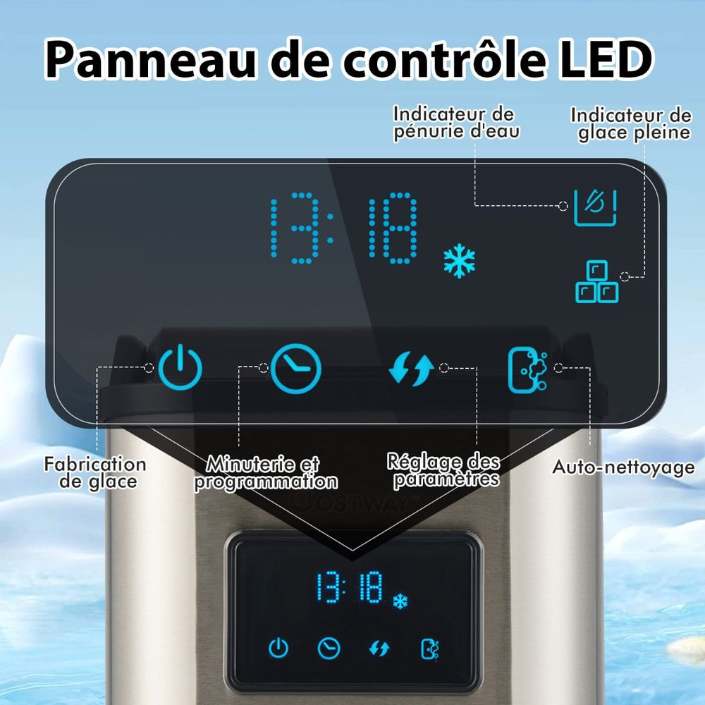 Machine  Glaons 24kg en 24h Panneau de Contr么le Tactile LED -