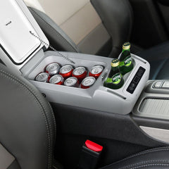 Réfrigérateur Congélateur de Voiture 12L Portable Compresseur -20°C à +10°C Ampoules LED 2 Porte-gobelets 23x53x36cm -