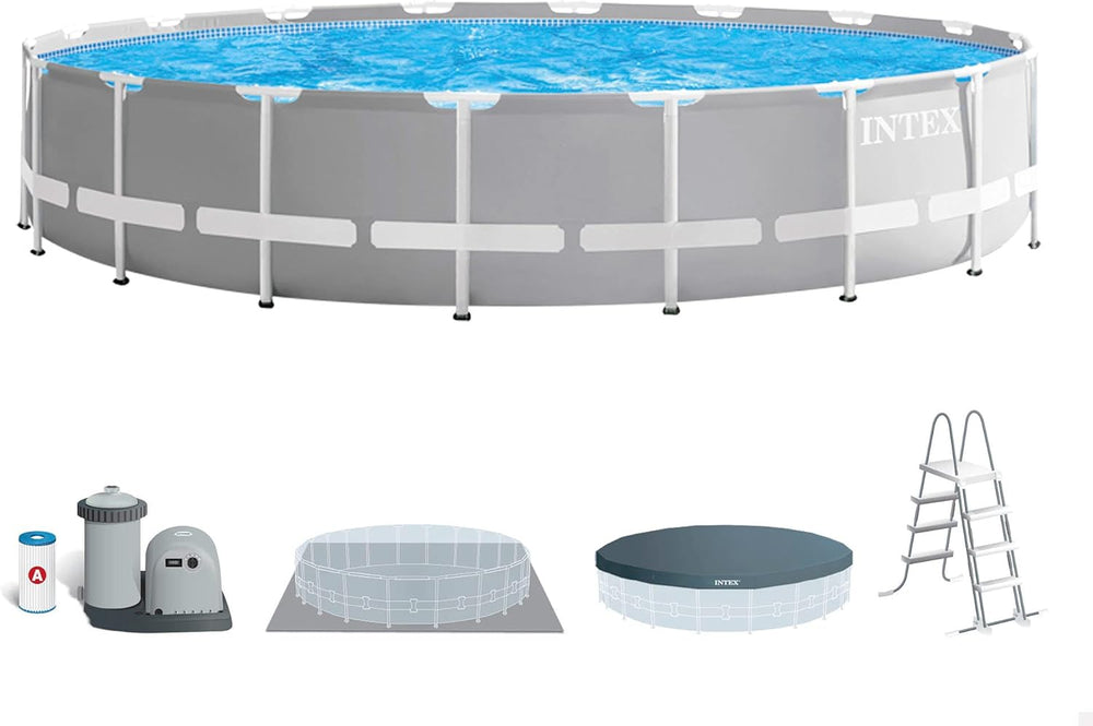 Intex piscine prism frame ronde tubulaire (ø)3,05 x (h)0,76m