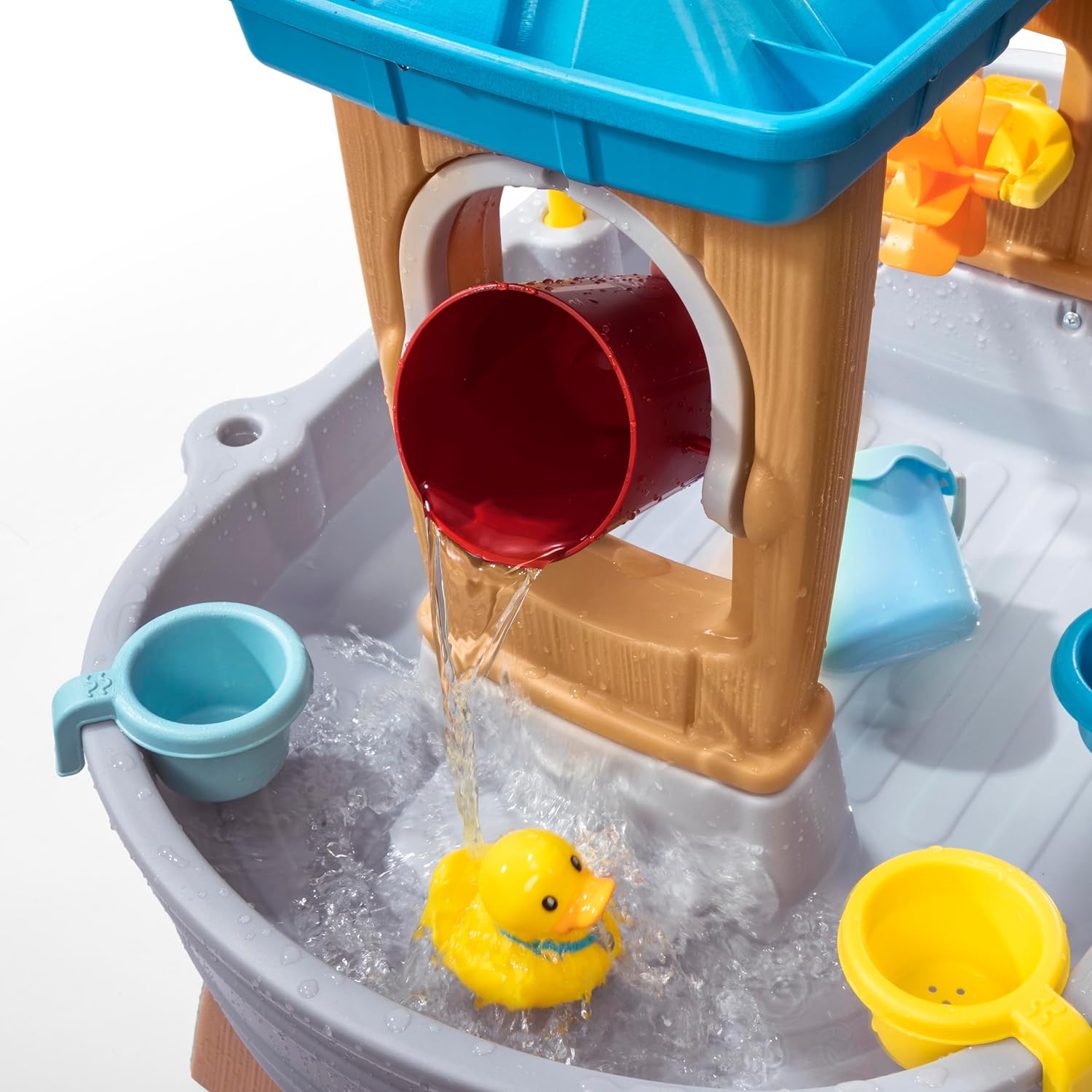 Rain Shower Splash Table d'eau avec 13 Accessoires - Bleu & Vert | Table Jeux d'eau | Table d檃ctivit pour Le Jardin,Table Activit Eau | Table d'eau Extrieur