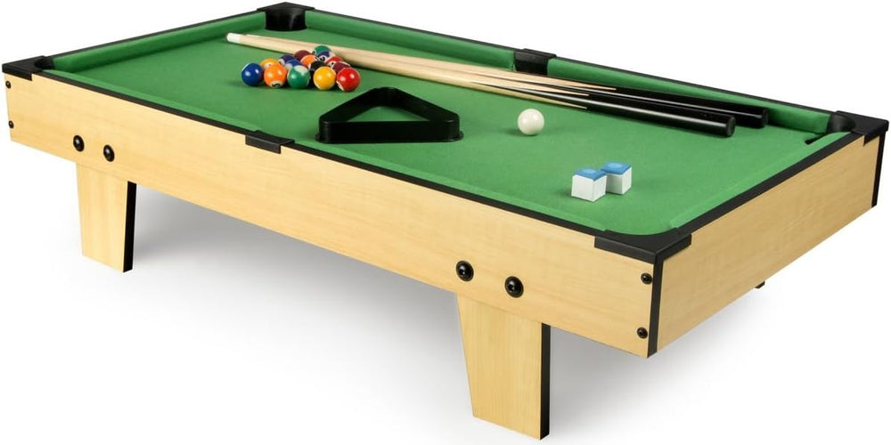 Leomark Table de Babyfoot 4 in 1 Multifonctionnel Jeu de Football,Bilard, Tenis, Hockey Baby-Foot, Baby Foot Table En Bois Jeu de Football Petite Taille Universel