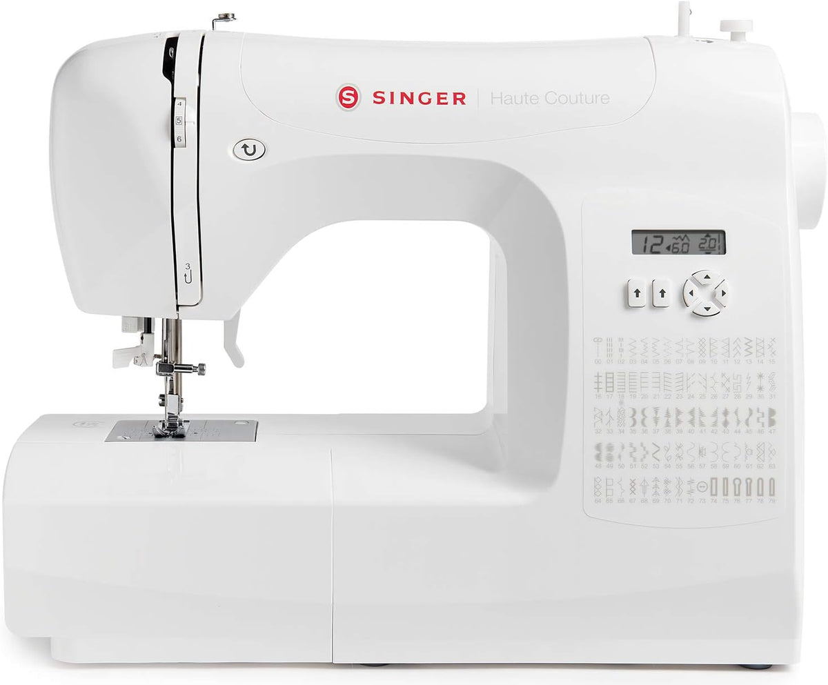 Haute Couture F527C Machine à coudre électronique Professionnelle,80 points,utilitaires,élastiques,décoratifs,Facile pour Débutants Electrique Portable,Maison