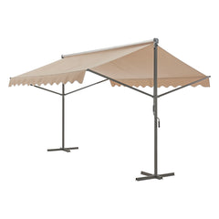 Store banne autoportant  double pente 400 x 300 x 260 cm sable 03_0008295 -